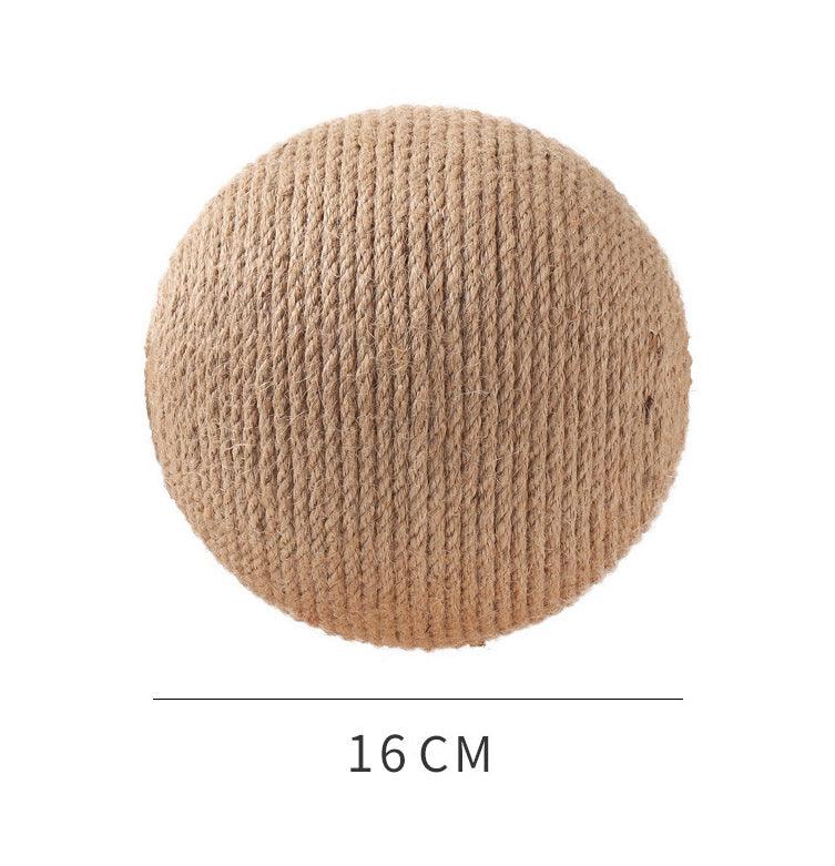 Wooden Cat Scratcher With Sisal Rope Ball - Multi-Functional Cat Scratching Post And Toy-5