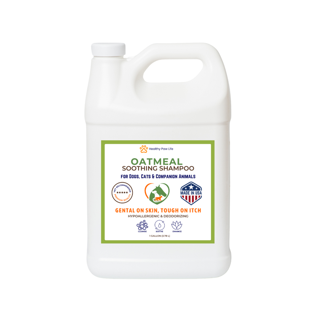 Oatmeal Shampoo – Vet-Recommended Itch Relief for Dogs, Cats & Horses – Hypoallergenic, Moisturizing & Deodorizing – 1 Gallon – Made in USA-0