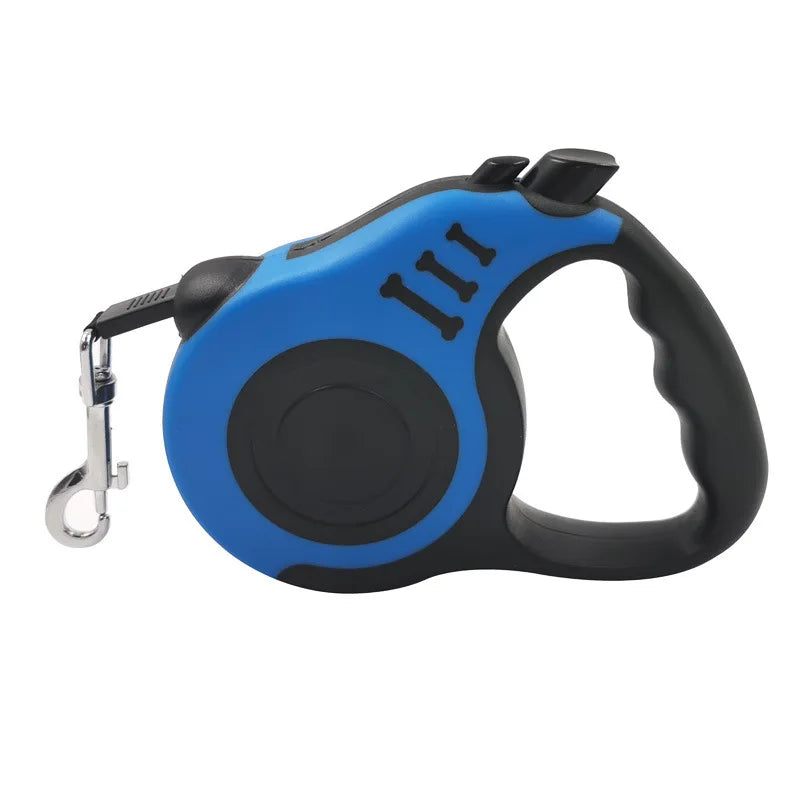Trela Retrátil para Cão - 3 a 5 Metros - Modelo Compacto com Travão Automático