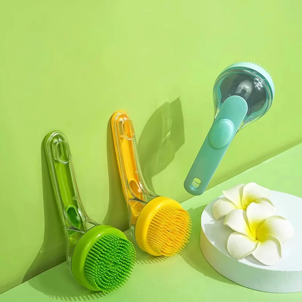 Escova de Banho para Cães e Gatos - Massagem e Limpeza Profunda