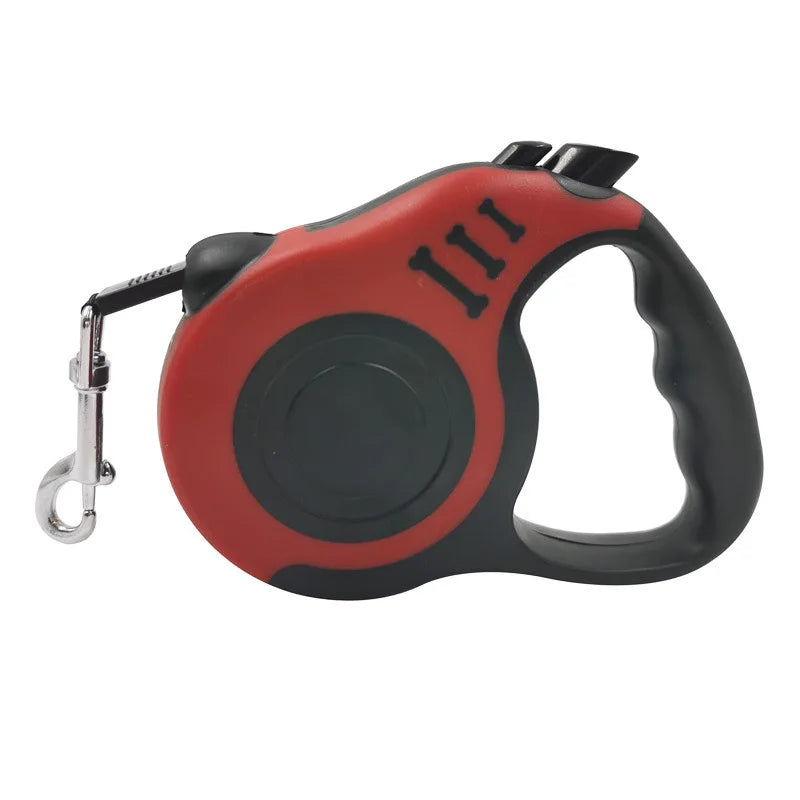 Trela Retrátil para Cão - 3 a 5 Metros - Modelo Compacto com Travão Automático