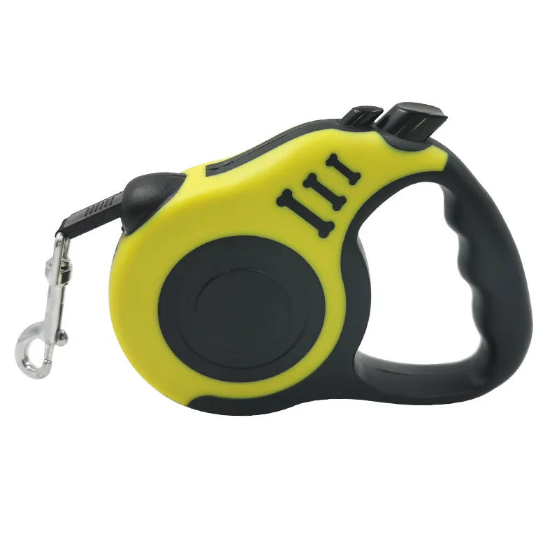 Trela Retrátil para Cão - 3 a 5 Metros - Modelo Compacto com Travão Automático